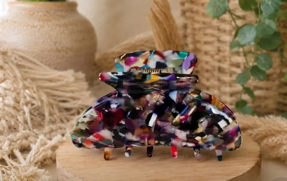 Acetate Marble Colorful Hair Claw Clip New